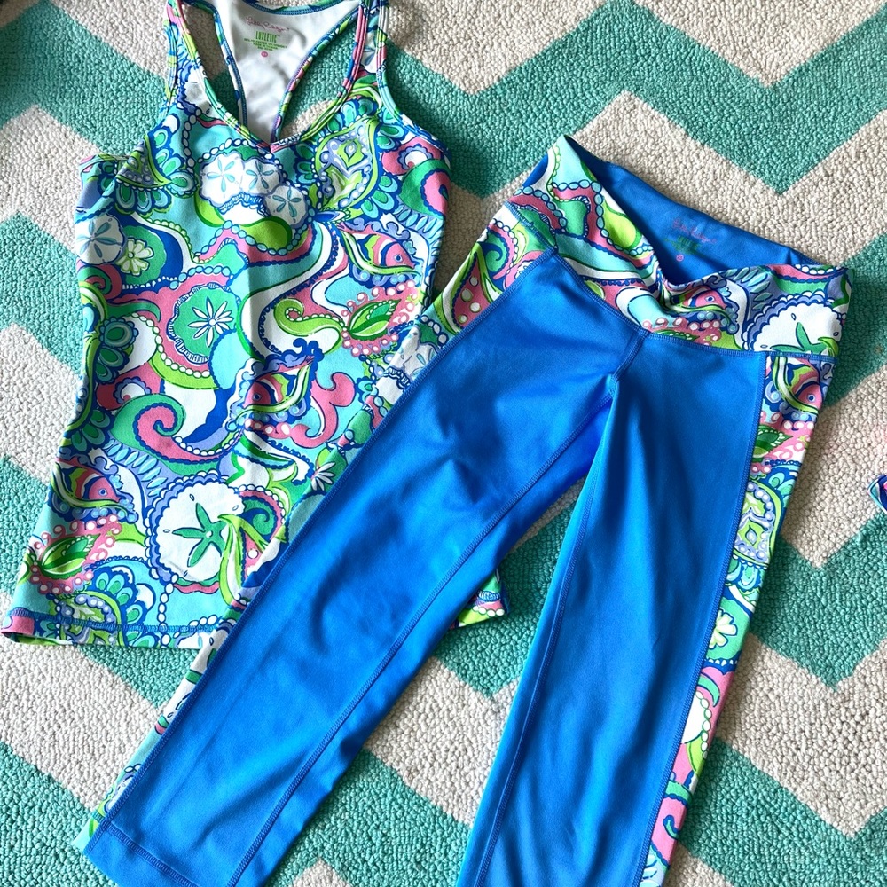 Lilly Pulitzer leggings and matching top